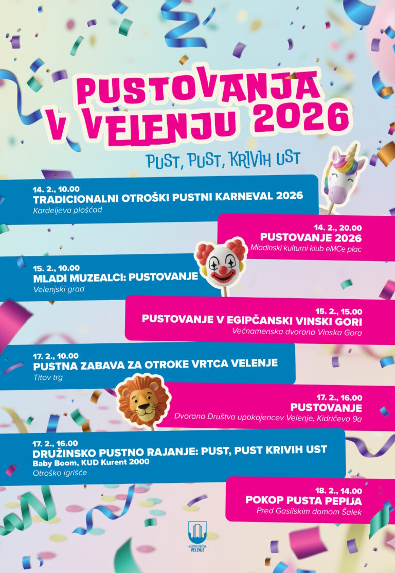 pustovanje velenje 2026