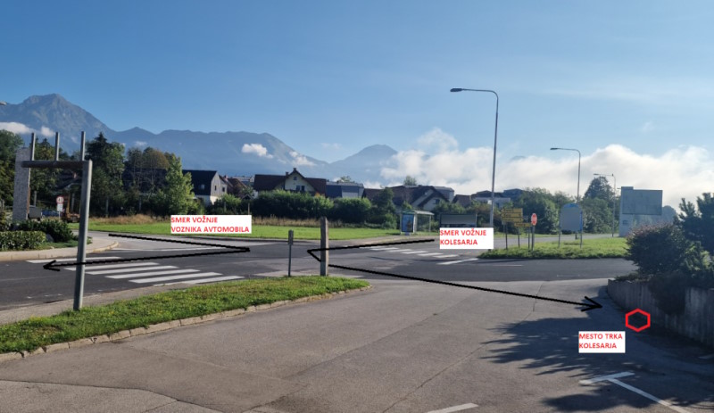 prometna nesreca avtomobil kolo cesta na brdo